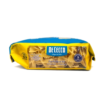 Makaron De Cecco Farfalle (Kokardki) No.93 z Semoliny Durum 500g - włoska pasta al dente z Fara San Martino